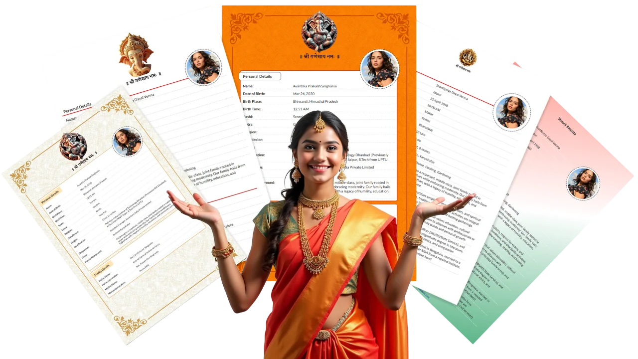 Create Shaadi Biodata Templates